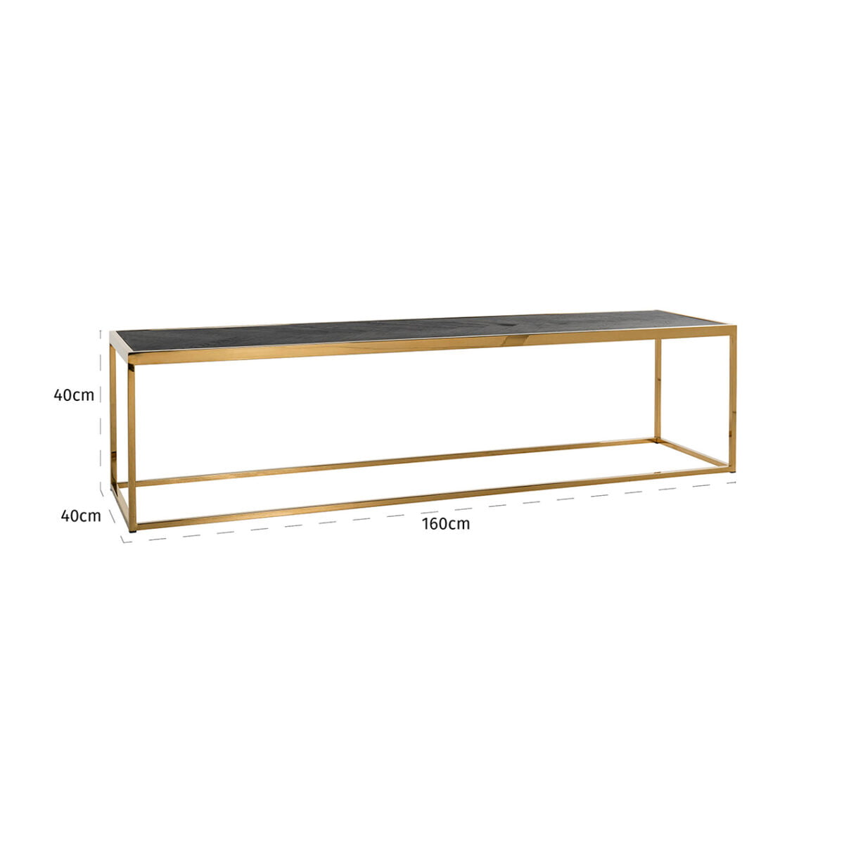 Richmond Salontafel Blackbone Goud 160x40