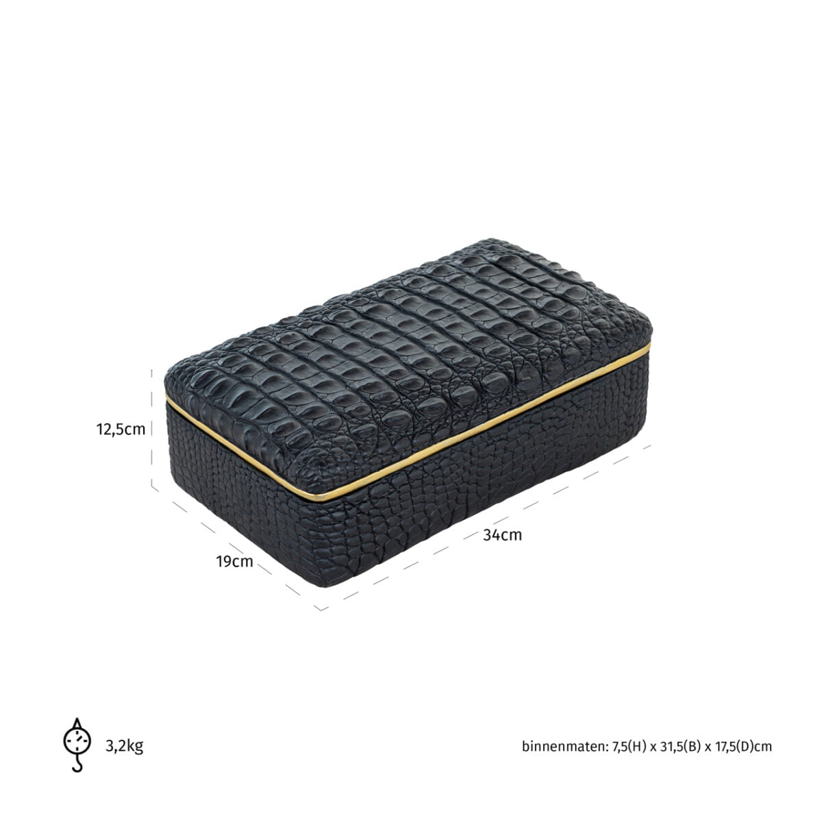 Richmond Opbergbox Cobe Zwart Groot