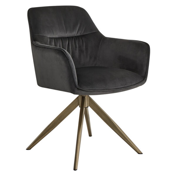 Richmond Fauteuil Venus Antraciet Velvet