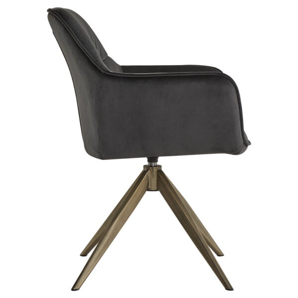 Richmond Fauteuil Venus Antraciet Velvet